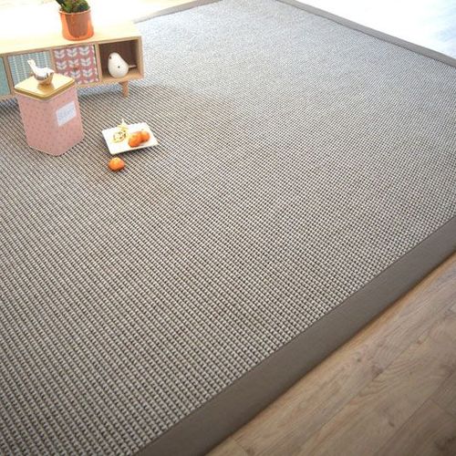 Tapis Tiss Plat Lombok Silver Ganse Coton Taupe Decoweb.Com - 140 X 200 Cm