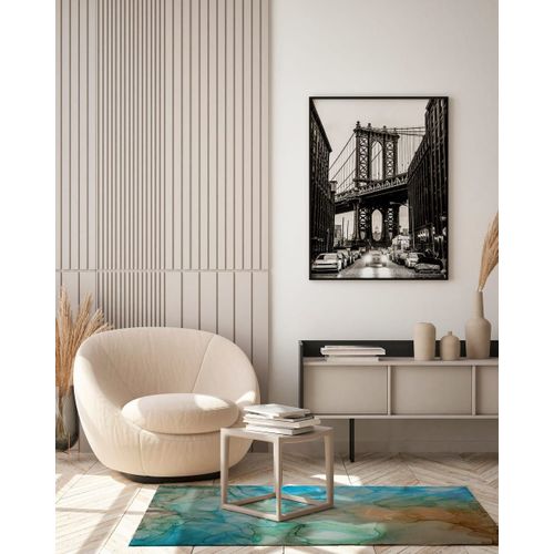Tapis Vinyle Marbre Multicolore 80x200cm