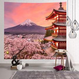 Bâtiment Japonais Pagode Japon Paysage Art Asiatique Oriental Wall Sticker  Vinyle Décor À La Maison Salon Autocollant Amovible Mural 1 77X57 Cm :  : Bricolage