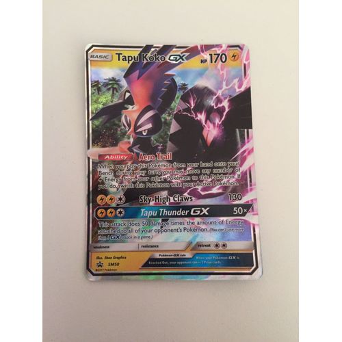 Tapu Koko GX SM50 Grande carte pokemon en Anglais Rakuten
