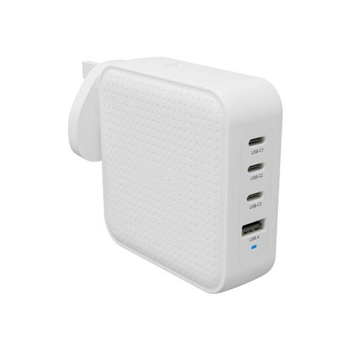 Targus Hyperjuice - Adaptateur Secteur - Gan - 100 Wh - Qc 3.0, Power Delivery 3.0 + Pps - 4 Connecteurs De Sortie (Usb, 3 X Usb-C) - Blanc