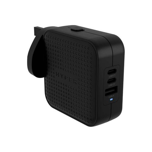 Targus Hyperjuice - Adaptateur Secteur - Gan - 70 Watt - Qc 3.0, Power Delivery 3.0 + Pps - 3 Connecteurs De Sortie (Usb, 2 X Usb-C) - Noir