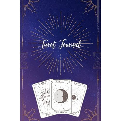 Tarot Journal: 120 Pages, Log Tarot Spreads, Track Readings, Pre-Formatted, Astrology Celestial Themed, Oracle, Lenormand, Divination Diary, Witchy Gift   de Journals, Amanda  Format Broch 