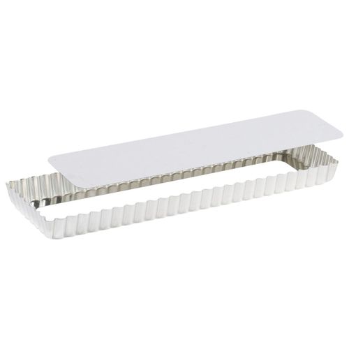 Tarte Maison Cannele - Fer Blanc - Fond Mobile - 350x110 Mm Dim Ext / 340x100mm Dim Int - H25mm