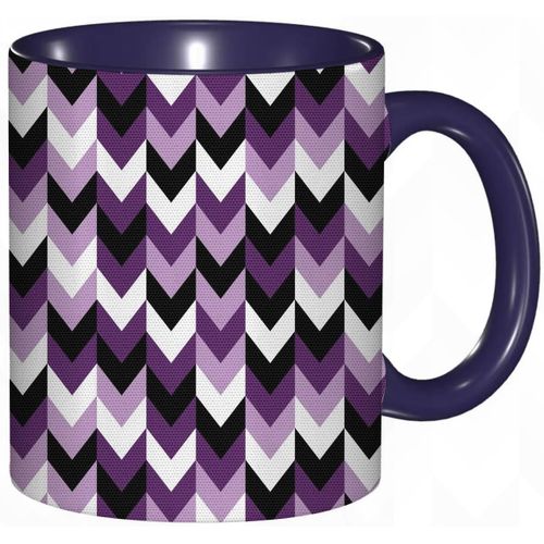 Tasse A Cafe Chevron Zig Zag Fleches Motif Symetrique Geometrique Retro Ancien Design Imprime | Tasse Coloree Pour Le Bureau La Maison Le The Le Cafe