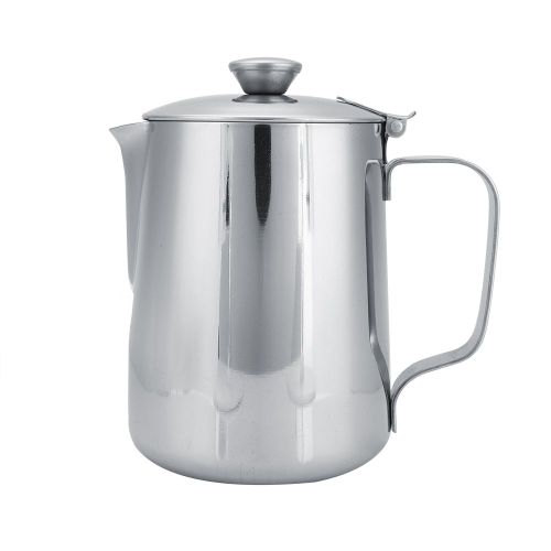 Tasse  Caf En Acier Inoxydable (6000ml), Pichet  Mousse De Lait Avec Couvercle Pour L'art Du Caf Au Latte