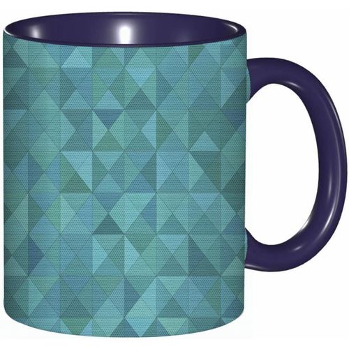 Tasse A Cafe En Forme De Triangles, Art Moderne Sur Le Theme De L'art Abstrait, Differentes Nuances Imprimees, Tasse Coloree Pour Le Bureau, La Maison, Le The, Le Cafe