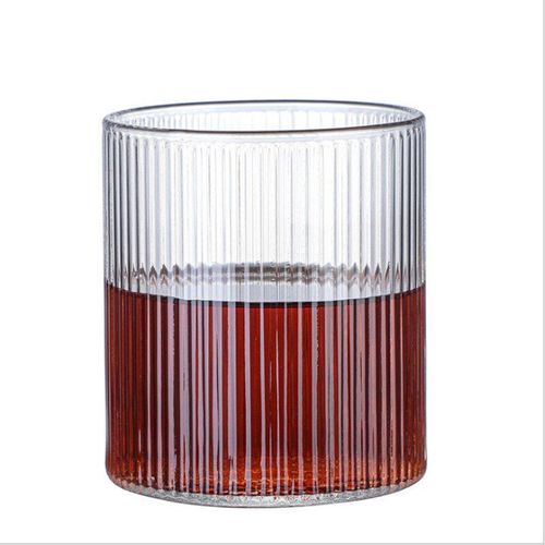 Tasse  caf en verre de Style coren Ins, pour eau froide, pour Milk-shake, pour jus de Cola, th, bire, simplicit, verre ray