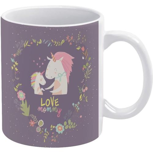 Tasse A Cafe Licorne Mignonne Maman Tasse En Ceramique Avec Citation De Fete Des Meres Tasses A Cafe Blanches 11oz Pour Le Bureau Et La Maison