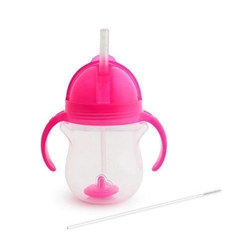 Tasse D'apprentissage  Paille Click Lock Rose 207 Ml De Munchkin