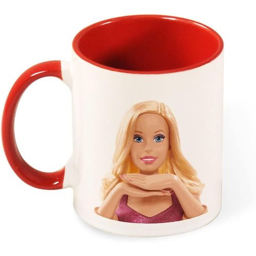 Tasse De Couleur Cadeau Image De Poupee Beaux Yeux Et Beau Sourire, Grande Tasse A Cafe Blanc Noir 330 Ml