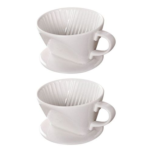 Tasse Filtrante  Caf Pratique En Cramique, Infuse  La Main, Entonnoir Filtrant Goutte  Goutte, Accessoires Durables, 2 Pices