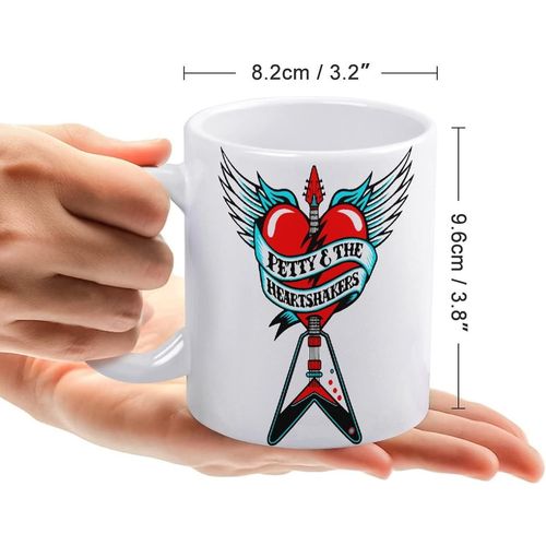 Tasse Tom Petty Et Les Heartbreakers Tasse  Caf/Tasse Tasse En CRamique De Grande Capacit 330 Ml RSistant  La Chaleur DVersement Lavable Pratique Transporter Cadeau De Mode