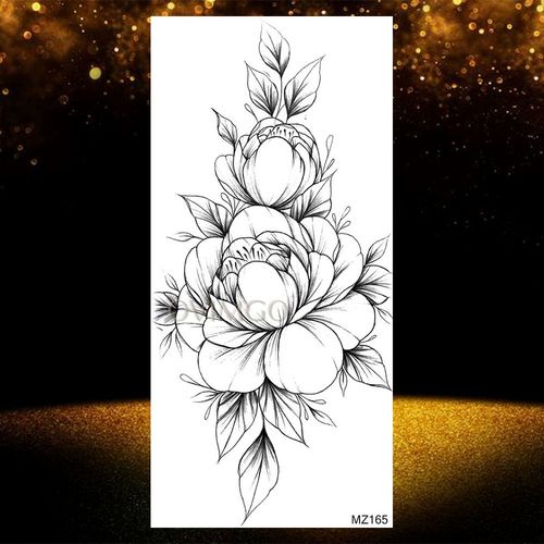 Tatouages Temporaires Gomtriques Pour Femme Motif Triangle Rose Transfert D'eau Fleur Fleur Autocollant Avant-Bras Poignet