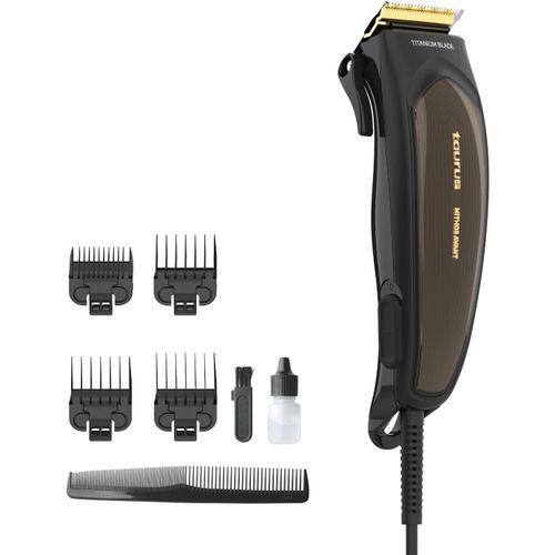 Taurus Mithos Avant - Tondeuse  Cheveux, Moteur Ac 3000 Tr/Min, Lames En Titane, 4 Peignes, Tondeuse  Cheveux Professionnelle, Comprend Un Peigne, Une Brosse Et Du Lubrifiant, Noir.[G128]