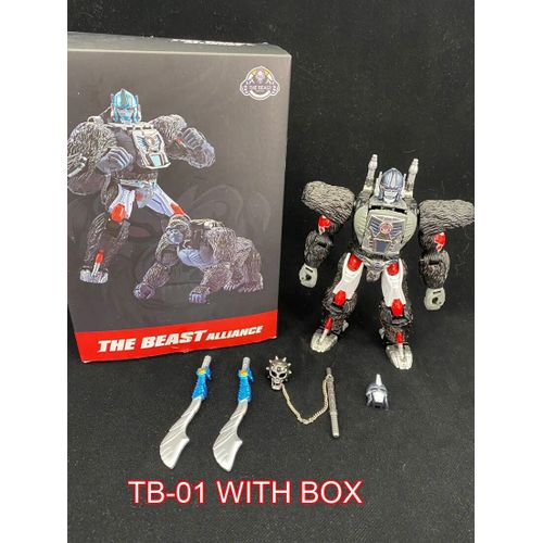 Tb-01 Avec Bote - Transformation Beast Wars Transmetal Gorilla Ko Version Agrandie Kingdom Bw Op Commander Figure D'action