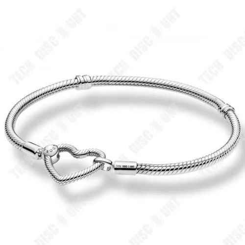 Td Bracelet En Forme De Coeur S925 Boucle En Argent Bricolage Mode Simple Ne Se Dcolore Pas Chane En Os De Serpent Hypoallergniq