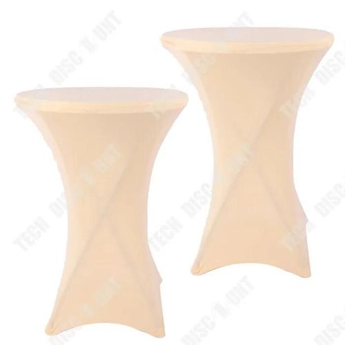 Td Ensemble De 2 Pices Nappe De Bar  Champagne 75*110cm Nappe Banquet De Bar Nappe De Cocktail Ronde Nappe lastique Rtractable