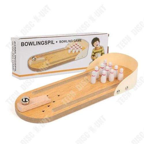 Td Ensemble De Bowling Avec 10 Quilles Enfants  Partir De 3 Ans Bowling De Table Pour Chambre D'enfant Mini Bowling Jeux De Quilles