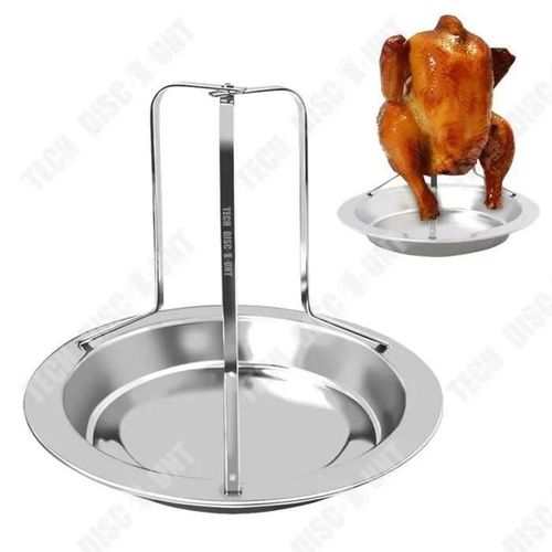 Td Grille De Poulet Rti En Acier Inoxydable Grille De Dinde Amovible Rtissoire Ronde Simple  Utiliser Et Facile  Nettoyer