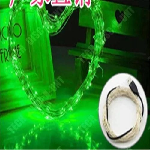 Td Guirlande Lumineuse En Fil D'argent Guirlande Lumineuse Led Guirlandes Lumineuses Pour No - Modle: Green 1m 10leds - Miledca1