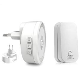 TD® Kit de sonnette d'extérieur sans fil étanche sans batterie avec caméra  2 émetteurs Smart Doorbell Door