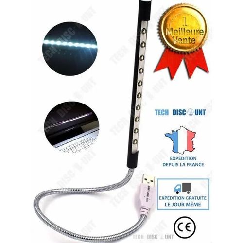 TD Lampe ordinateur USB originale LED de bureau de lecture portable flexible puissante PC Mac clairer clavier cran mini sans pile