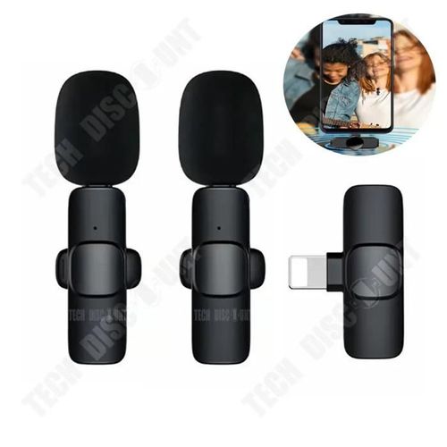TD Microphone Lavalier ordinateur diffusion en direct en plein air rduction du bruit Microphone sans fil Bluetooth