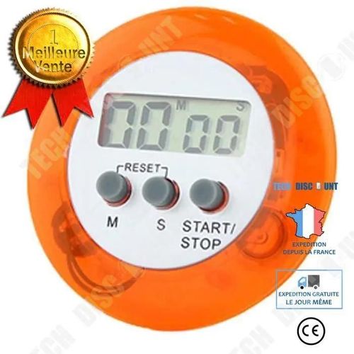 Td Minuteur De Cuisine Digital Aimant Orange Accessoire De Cuisson