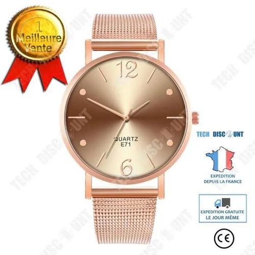 Td Mode Tendance D'affaires Frais Maillage Simple Bracelet Montre  Quartz Des Hommes De Montre