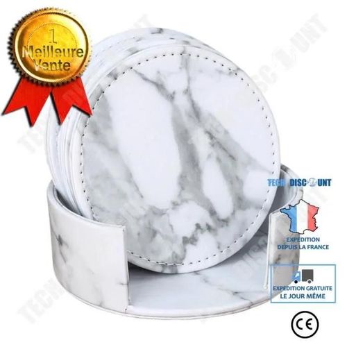 Td Sous-Verre  Th De Style Nordique Sous-Verre En Cuir De Marbre De Luxe Lger Maison D'htel  La Mode Sous-Verre  Th  Double