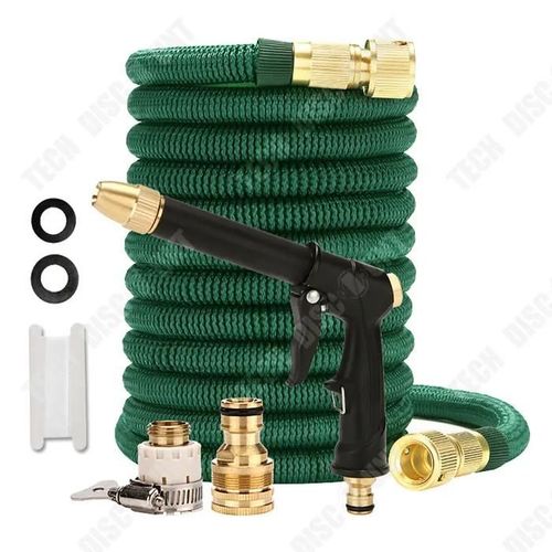 Td Tuyau D'arrosage Flexible 30m Vert Avec Lance Tuyau D'arrosage Universel Extensible Tuyau D'arrosage Extensible Tuyau D'extensio