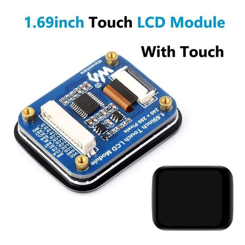 Tech d'cran LCD avec options de version tactile,cran IPS,rsolution 1.69  240,280 K,document d'affichage pour Raspberry Pi,262 pouces - Type 1.69inch Touch LCD