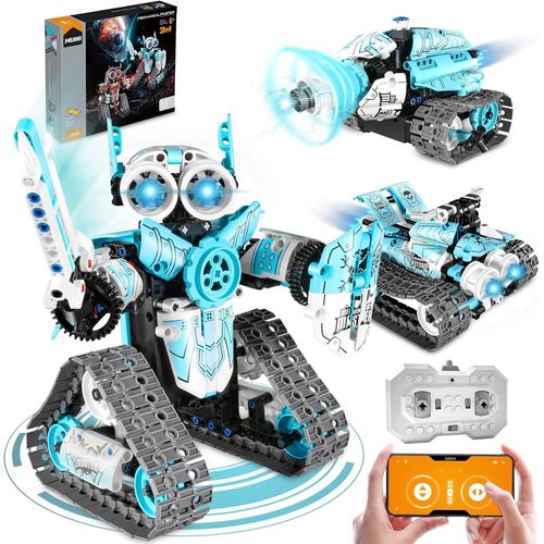 Technic Robot Technique Enfant Jouet De Construction Telecommande 3 En 1 Technik Rc Garons Filles Cadeaux Ags De 6 7 8 9 10 11 12 13 14 15 16 Ans,Bleu