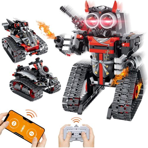Technic Robots Tlcommand Pour Enfants,3 En 1 Rc Jouets Technique De Construction Avec Application Jouet De Construction Programmable,Cadeaux Pour 6-12+ Ans