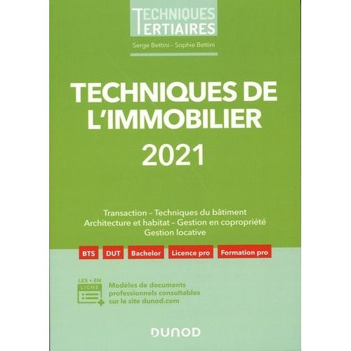 Techniques De L'immobilier - Transaction, Techniques Du Btiment, Architecture Et Habitat, Gestion En Coproprit, Gestion Locative    Format Grand Format 