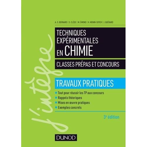 Techniques Exprimentales En Chimie    Format Grand Format 