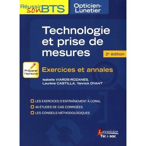 Technologie Et Prise De Mesures - Exercices Et Annales   de Viards-Rozanes Isabelle  Format Broch 