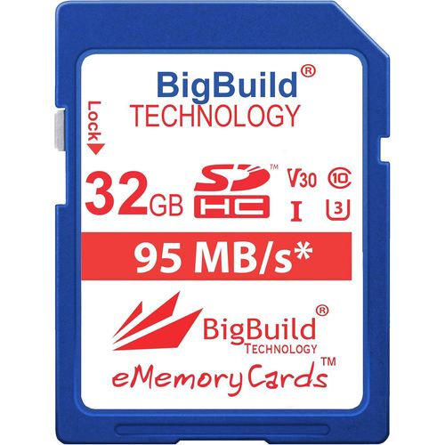 Technology 32 Go U3 95Mo/s Carte mmoire pour Olympus Om D E M1 Mark II,Om D E M10 Mark II,Om D E M10 Mark III,Om D E M5 Mark II,Olympus Pen E PL8,Pen E PL9,Pen F,Stylus Tough TG 5