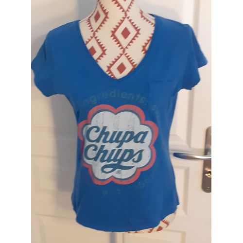 Tee-Shirt Bleu Chupa Chups, T. 3, Cache-Cache, Avec Poche