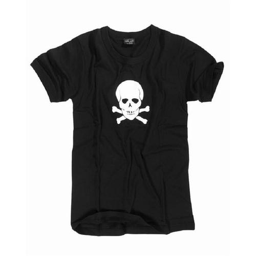 Tee Shirt M. Druck Noir Manches Courtes Imprime Tete De Mort Devant