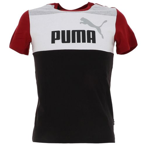 Tee Shirt Manches Courtes Puma B Ess Block Tee Bordeaux 164 Cm
