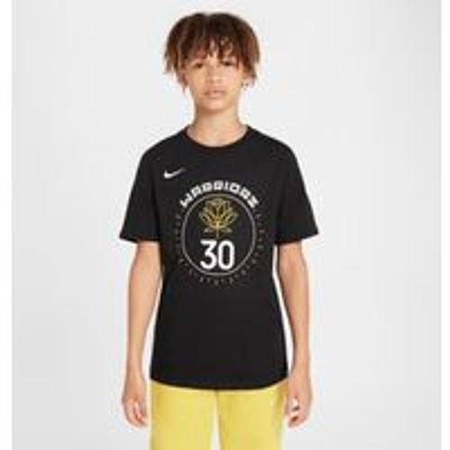 Tee-Shirt Nike Nba Golden State Warriors City Edition Pour Ado - Noir
