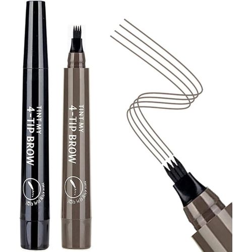 Teinte  Sourcils 2 Pices, Crayon  Sourcils, Crayon  Sourcils, Stylo Brun Fonc, Crayon  Sourcils Impermable Noir Et Gris Marron