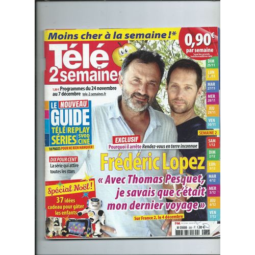Tl 2 Semaines 24/11/2018 Frdric Lopez, Catherine Ceylac, Julia Roberts, Amir, Jouets Spcial Nol Enfants, Shy'm, Isabelle Huppert, Ccile De France, Isabelle Adjani, Michel Sardou, Orelsan, Bruel
