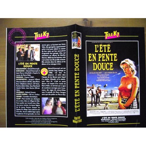 TELE K7 jaquette du film l'été en pente douce.Réalisationgérard krawczyk avec jacques villeret