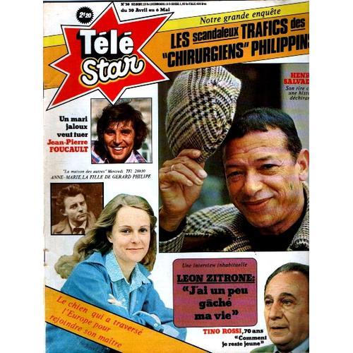 TELE STAR 30 1977 HENRI SALVADOR/FOUCAULT/TINO ROSSI/PIERRE SANTINI ...