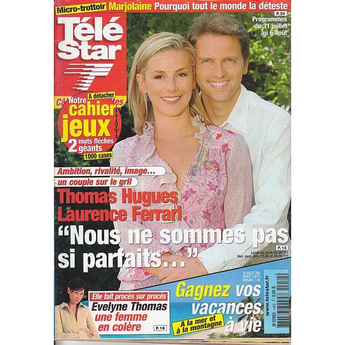 Tele Star Lorie 2p/ Will Smith 1p/ Amanda Lear 1p/ Victoria Abril 1.5p/ Poppy Montgomery Fbi Portes Disparus 1.5p/ Kim Basinger & Alec Baldwin 1p/ Lorant Deutsch 1p/ Avril Lavigne 1p/ Laurence Ferrari 3p 1452