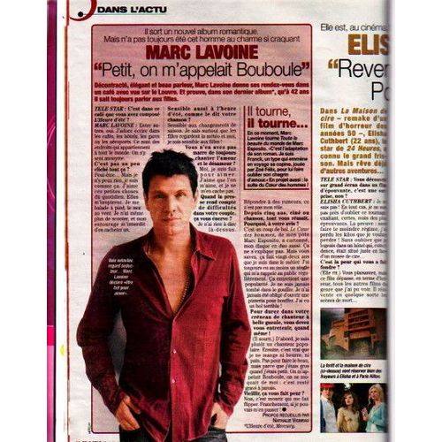 Tele Star Marc Lavoine 1p/ Catherine Lara 1/2p/ Elisha Cuthbert 1p/ Juliette Binoche 1p/ Jean Michel Jarre 1p/ Myriam Abel 1.5p/ Holly Marie Combs Charmed 1p/ Sharon Stone 1/2p/ 1495