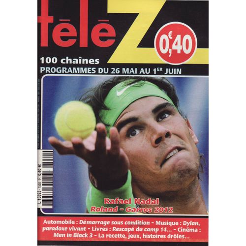Tl Z / 21-05-2012 N1550 : Rafael Nadal (1/2p) - Anggun (1/2p) - Bob Dylan (1p)